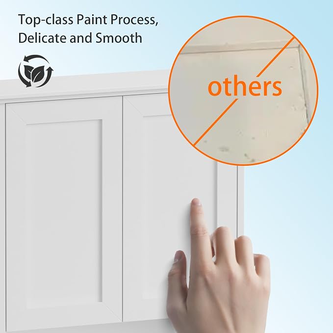 Bathroom Wall Cabinet, Over The Toilet Storage Cabinet, 23x29 Inch Medicine - Image 7