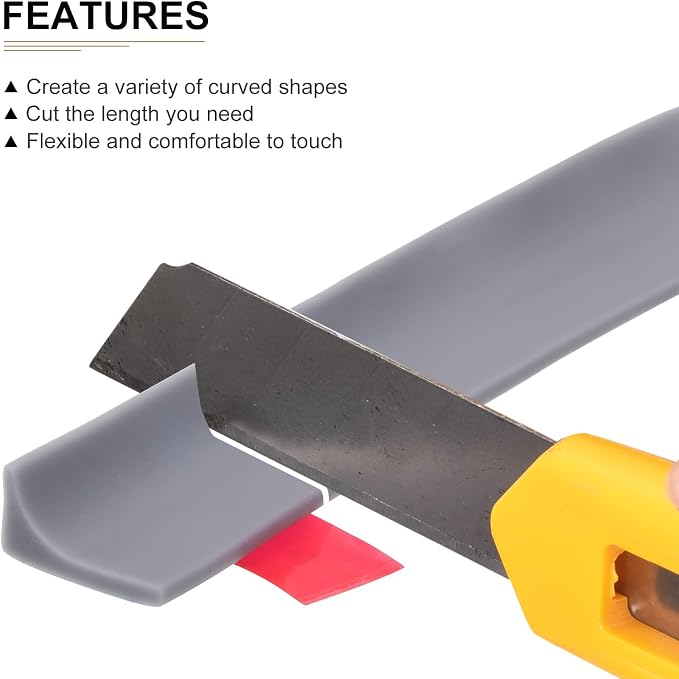 98"x0.8"x0.5" Collapsible Shower Barrier Stopper - Image 3