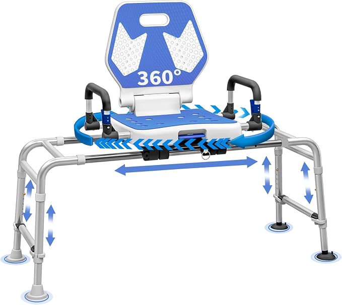 Sliding Shower Chair Swivel Tub Transfer Bench by Unknown