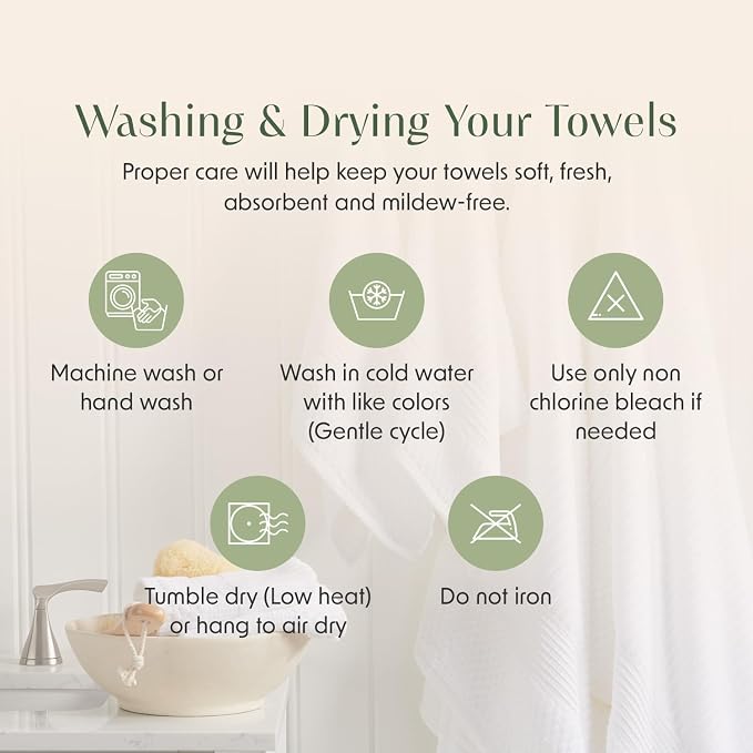 Springtree Home Luxury Viscose from Bamboo Bath Towel Set 6 Piece Set | 35% - Image 7