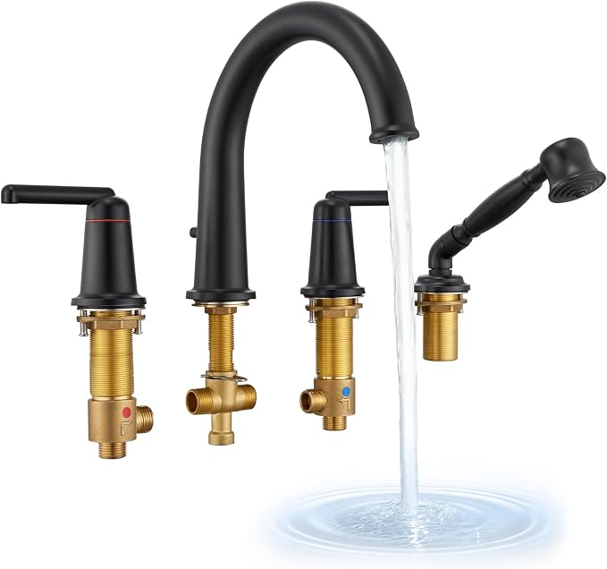 Roman Tub Faucet Set with Hand Shower, KRUZOO Bathtub Faucet Set Trim Kit with by KruzooSanitaryWare