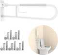 Toilet Grab Bar 30.3 Inch, YuanDe White Anti-Slip Support Rail, U Shaped by YuanDe
