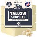 Beef Tallow Soap Bar – All Natural Grass Fed Tallow Soap Unscented – by Natrulo