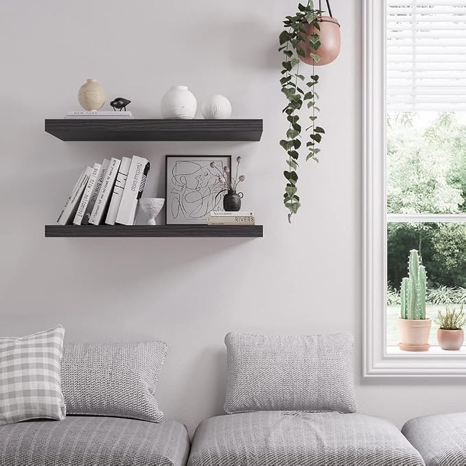 Floating Shelf, 36 in W x 12.75 in D x 2 in H Wooden Floating Wall Shelf - Image 8