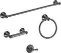 BGL Bathroom Hardware Set Grey Electroplating 4-Piece Bathroom Accessories Set by BGL