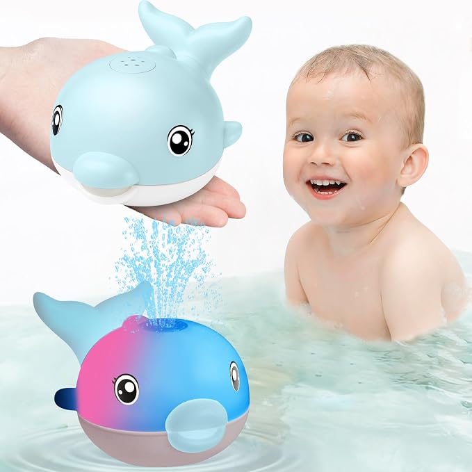 Bath Toys, Light Up Dolphin Baby Bath Toys by TOHIBEE