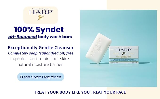 HARP pH-Balanced Body Wash Bar. 100% Syndet. Protects Moisture Barrier - Image 2