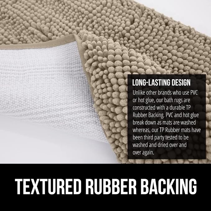 GORILLA GRIP Bathroom Rug Sets, Soft Chenille 2 Piece Area Rugs Set, Toilet - Image 6