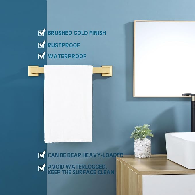 KOKOSIRI Bath Towel Bar Kitchen Dish Cloths Hanger 16 Inch Hand Towel Holder - Image 6