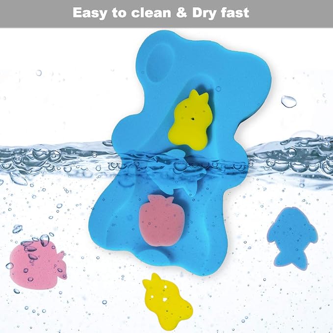 Soft Infant Bath Sponge Skid Proof Baby Bath Mat Newborn Odor Free - Image 6
