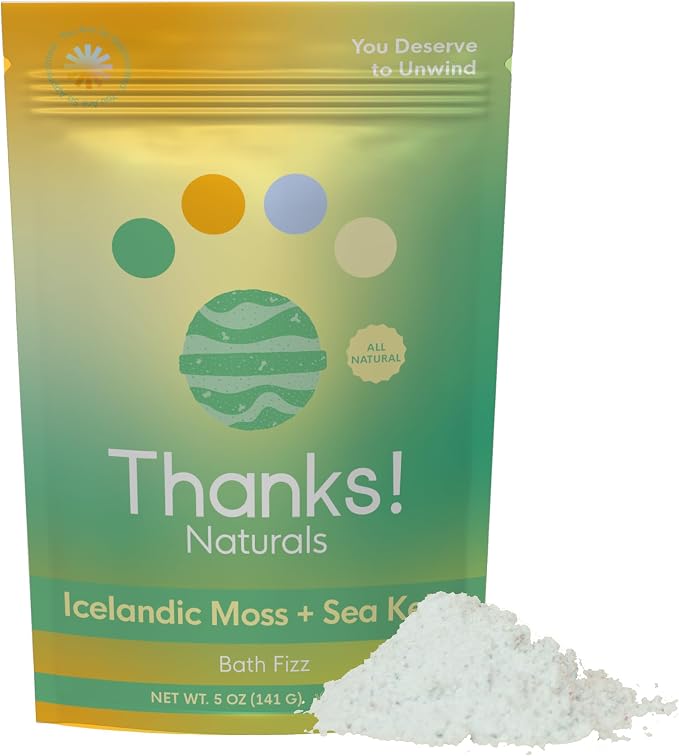 Bath Fizz, Icelandic Moss + Sea Kelp, Vegan & Natural Bath Fizz by ThanksNaturals