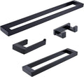 Lairuier Bathroom Hardware Accessories Set Matte Black 4-Piece Towel Bar Set by LairuierBathroomHardwareSet