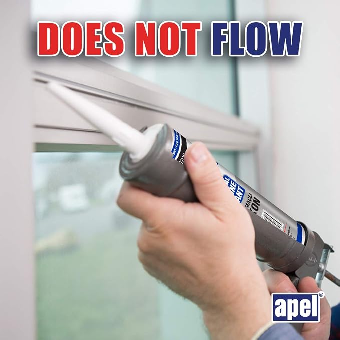 apel All Purpose Clear Silicone Sealant Waterproof, 100% Silicone Caulk - Image 2