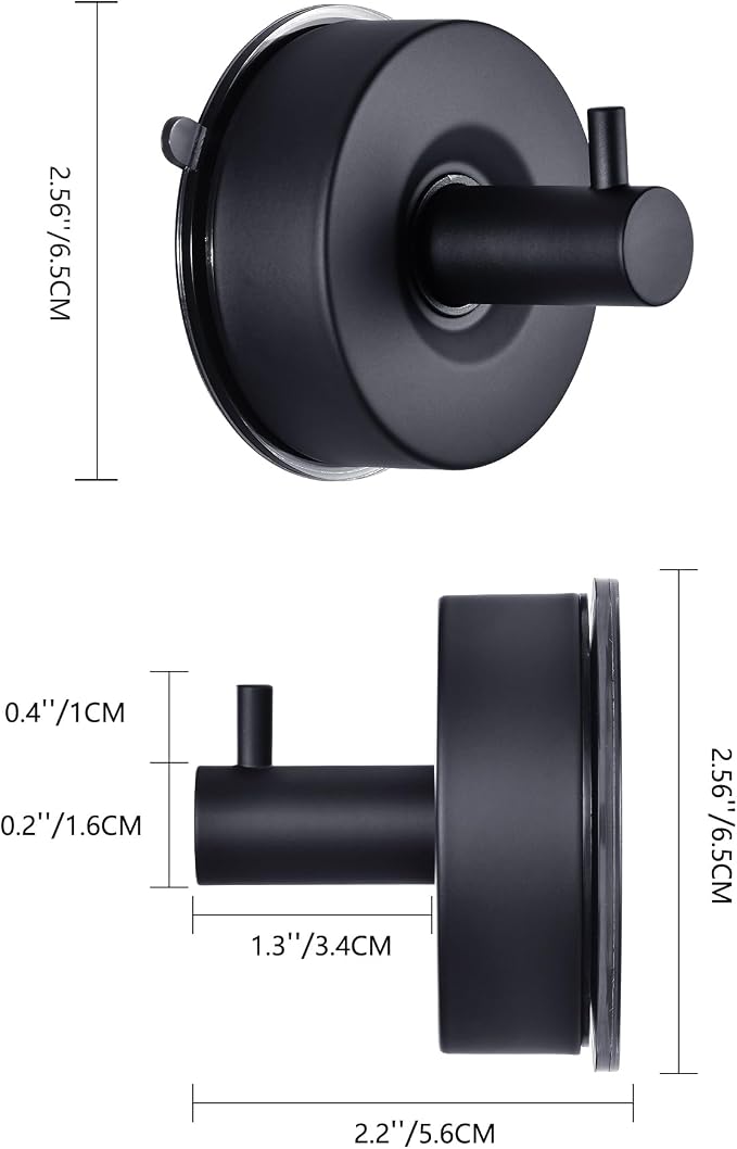 YOHOM Suction Cup Hooks for Shower Wall Bathrooms Towels Hook for Glass Door - Image 7