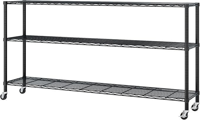 6 Tier Storage Racks Shelving, Heavy Steel Pantry Shelves, Adjustable Wire - Image 5