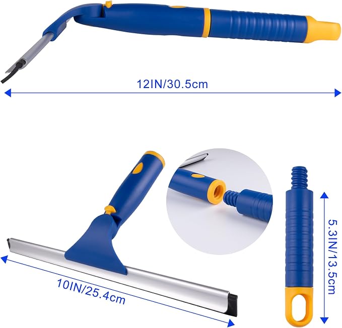 ITTAHO Swivel Shower Squeegee for Glass Doors, All-Purpose Anti-Slip Window - Image 2