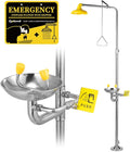 CGOLDENWALL Emergency Shower Eye Wash Station Safety Shower Station Eyewash by CGOLDENWALL