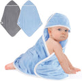 Hooded Towel for Newborn, 2 Pack Soft Coral Fleece Baby Towels, Ultra Absorbent by Unimade