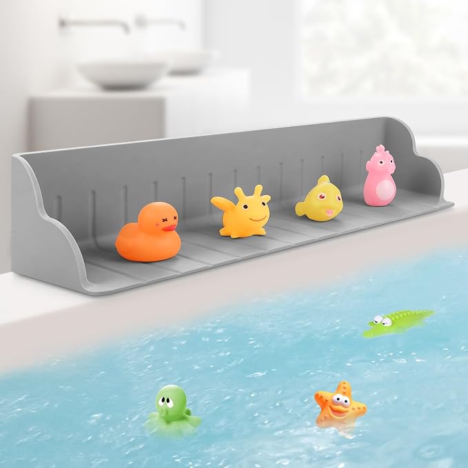Bath Tub Splash Guard Shelf for Kids by Hiitytin