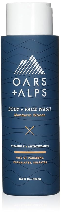 Oars + Alps Mens Moisturizing Body and Face Wash, Skin Care Infused by OarsAlps