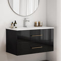 36" Wall Mounted Bathroom Vanity by KebuzHouse
