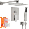 Brushed Nickel Square Shower Head by Gasecoet