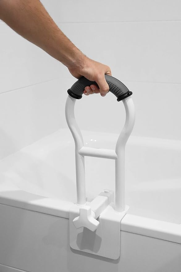 KMINA Bathtub Safety Rail, Padded Non-Slip Grip, Adjustable Grab Bar by KMINA