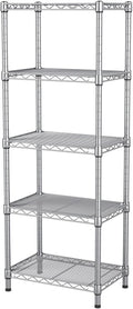 Small 5 tire Shelves Storage Wire Shelving Unit Metal Shelf Adjustable by Golpart