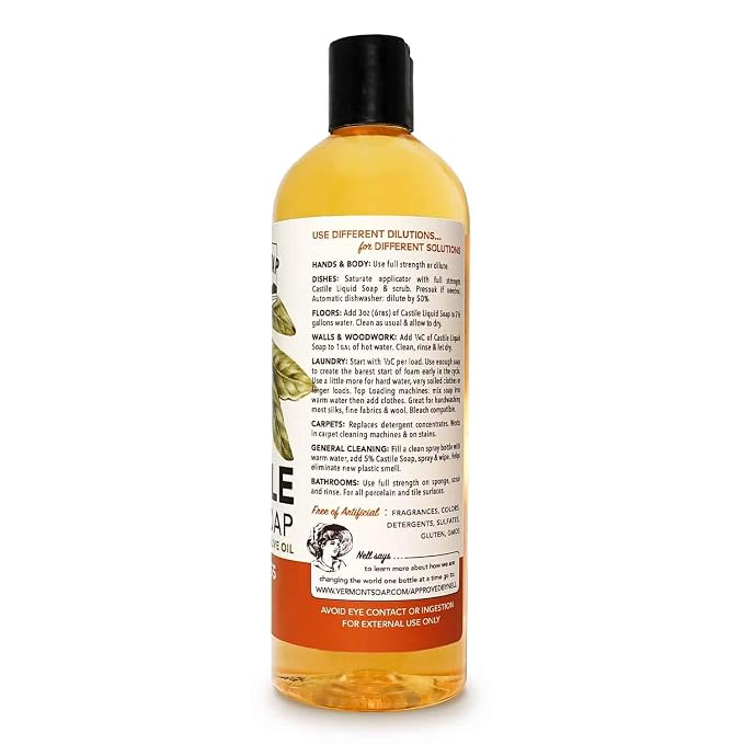 Vermont Castile Lemongrass Zen Soap, Gentle Liquid Soap - Image 2