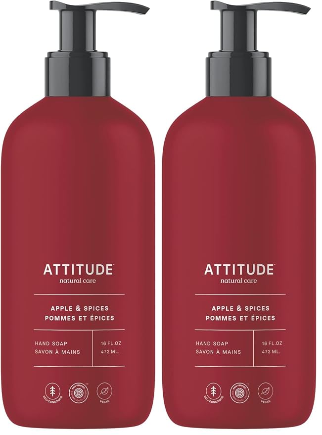 ATTITUDE Liquid Hand Soap, EWG Verified, Plant and Mineral-Based, Vegan by ATTITUDE