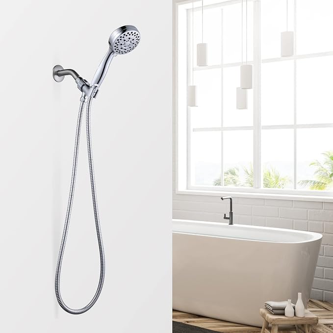 ALEASHA Chrome Finished Shower Hose 63 inches, Shower Hose Extra Long - Image 6