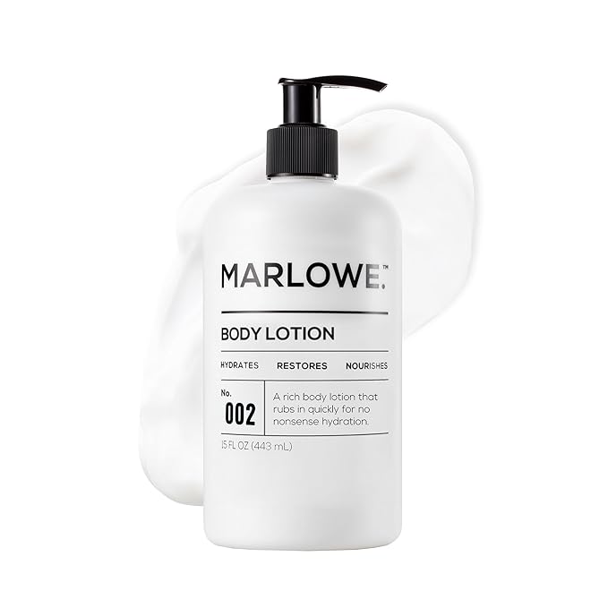 MARLOWE. No. 002 Body Lotion 15 oz Pump, Revitalizing Dry Skin Lotion by MARLOWE