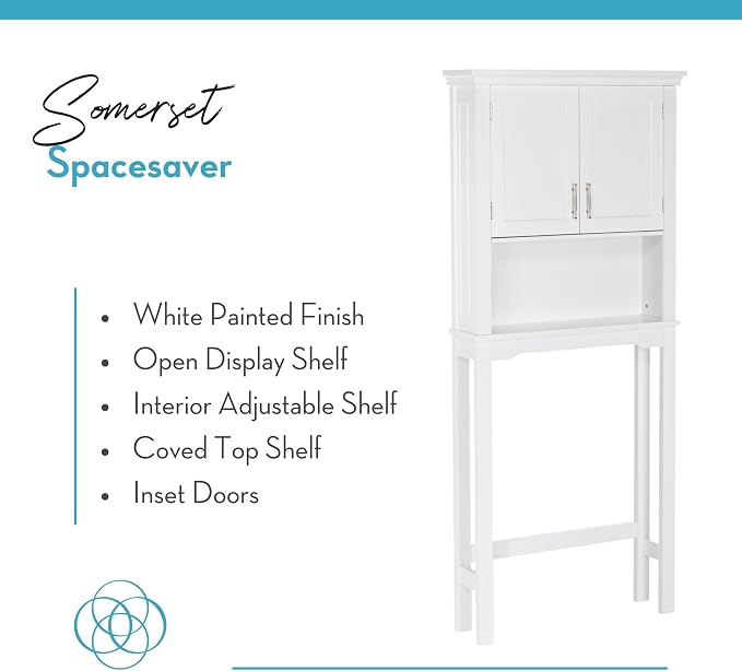 RiverRidge Somerset Spacesaver Over The Toilet Storage Cabinet White - Image 5