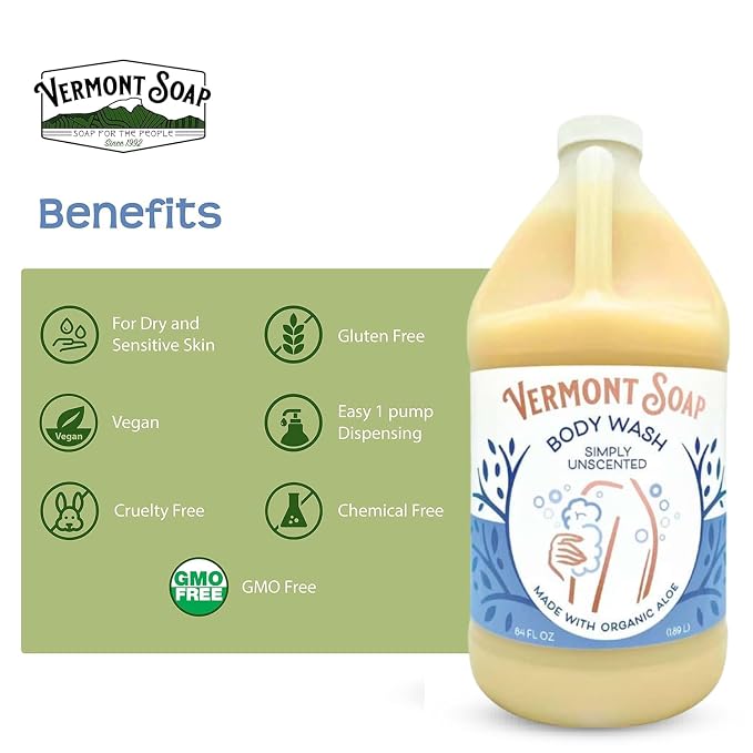 VERMONT SOAP Body Wash, Natural Body Wash - Image 4