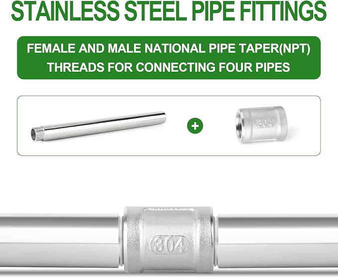 TAISHER 1PCS Stainless Steel Pipe Fittings, 3/4" NPT Male x 3/4" NPT Female - Image 6