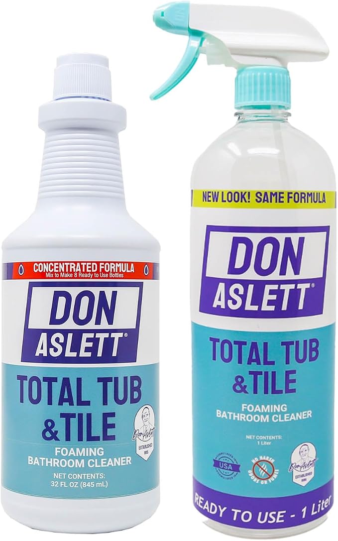 Don Aslett Tub n' Tile Foaming Bathroom Cleaner Set - 32 Oz Concentrated by DonAslett