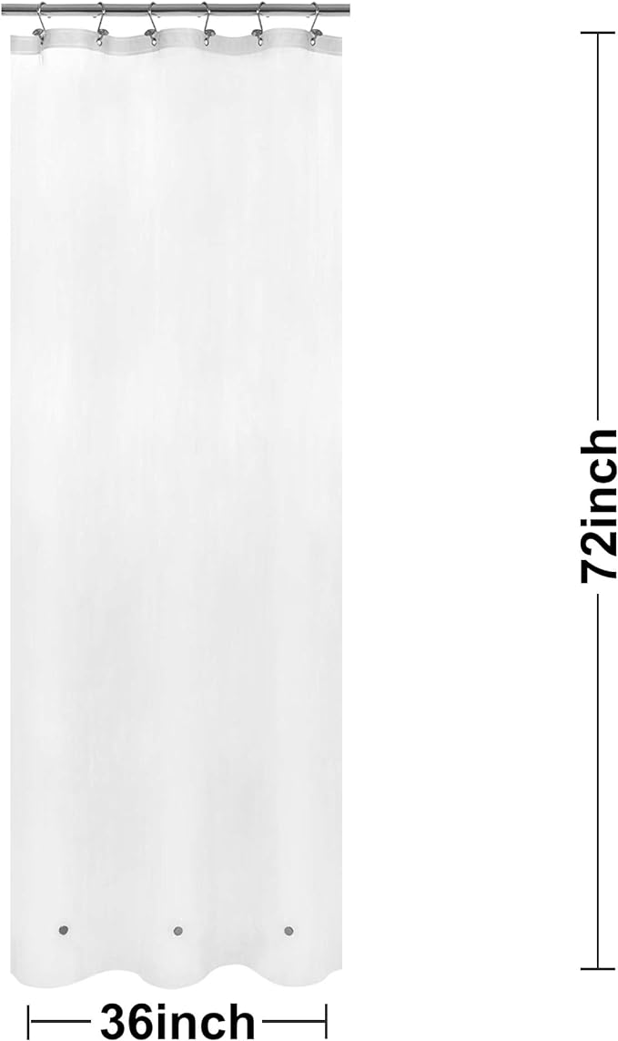 Barossa Design Frosted Stall Shower Curtain Liner - Image 3