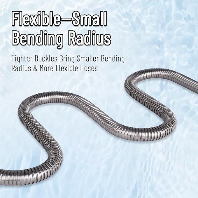 Shower Hose, Thickened Shower Head Hose Replacement, Kink-Free 304 Stainless - Image 6