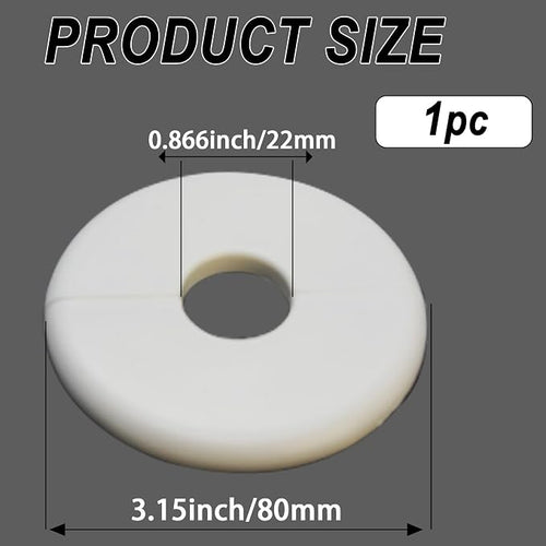 1 Pack Wall Split Flange for 0.87 Inch/22mm OD Pipe ABS Escutcheon Plate - Image 2