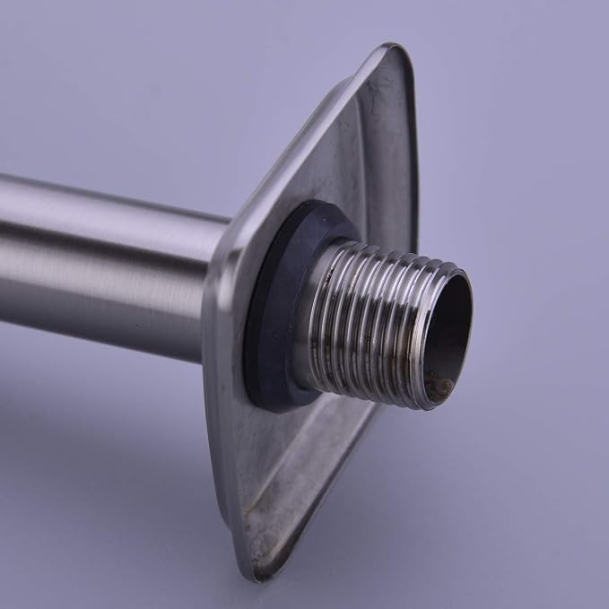 TRUSTMI Angled Shower Arm with Flange, 8-Inches Curved Stainless Steel Extension - Image 5