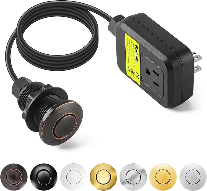 Garbage Disposal Air Switch Kit Sink Top Waste Disposal Stainless Steel Oil by Etoolcity