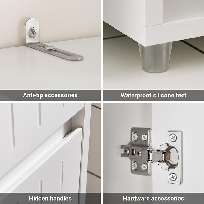 SoBuy Tall Narrow Storage Cabinet, Skinny Bathroom Cabinet - Image 7
