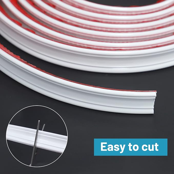 Flexible Trim Caulk Strip Wall Moulding Trim, 1 in x10 Ft Peel and Stick Trim - Image 6
