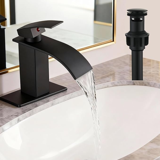 Bathroom Sink Faucet, Waterfall Bathroom Faucet by DIAMONDFORGEOFFICIAL