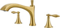 SITGES Antique-Inspired Brass Bathtub Faucet, 2-Handle Medium Arc Roman Tub by SITGES