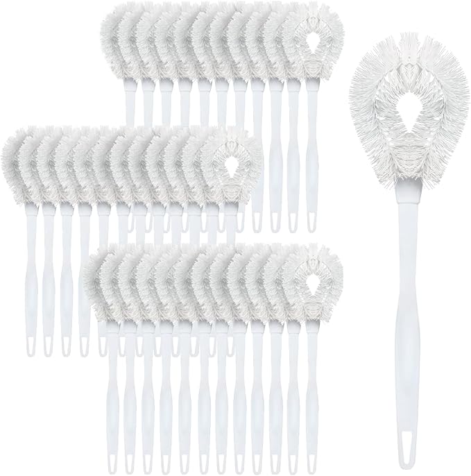 LOLA Toilet Bowl Brush w/Curved Head, 36 Pack, Coated Wire, Durable Poly by LolaProducts