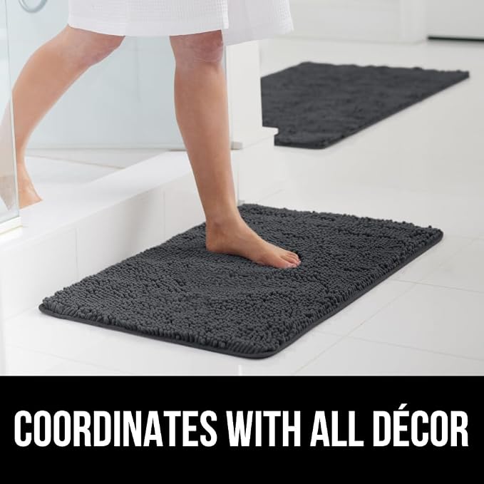 GORILLA GRIP Bathroom Rug Sets, Soft Chenille 2 Piece Area Rugs Set, Toilet - Image 9
