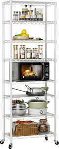 8 Tier Adjustable Storage Shelves Heavy Duty Metal Shelf Wire Shelving Unit by Golpart