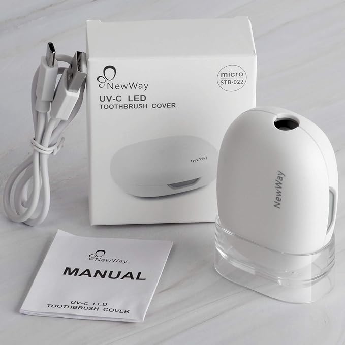 NewWay Mini Toothbrush Sanitizer Cover Rechargeable Travel Toothbrush Case - Image 7
