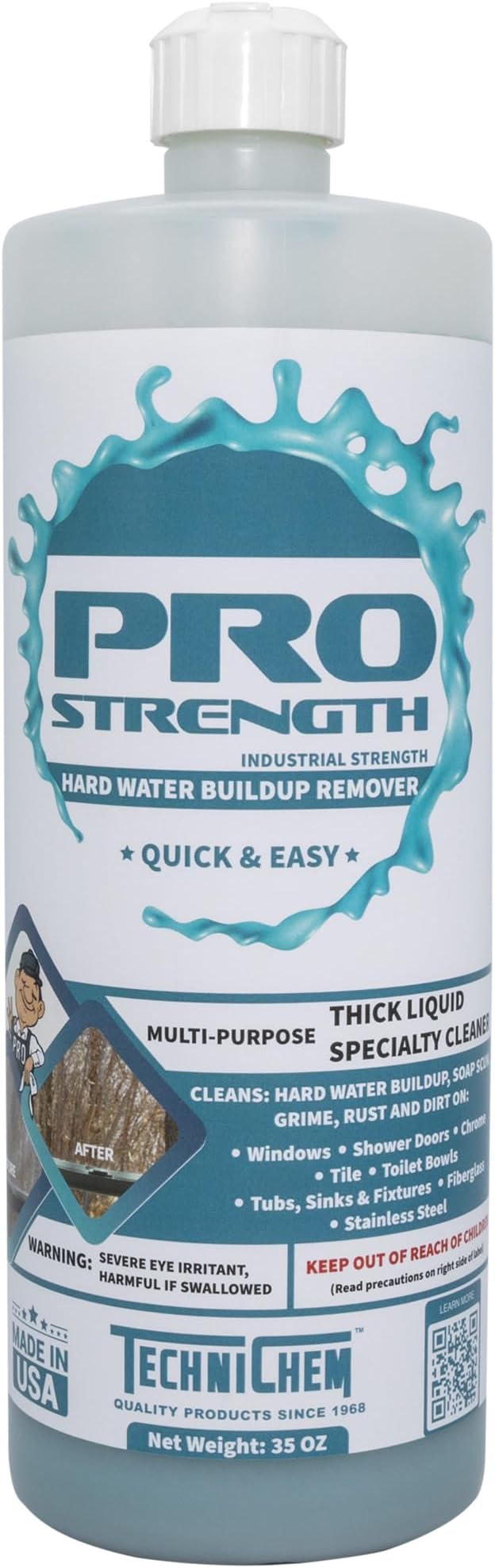 Pro-Strength Hard Water Stain Remover, Industrial Strength Hard Water, Rust & by Unknown